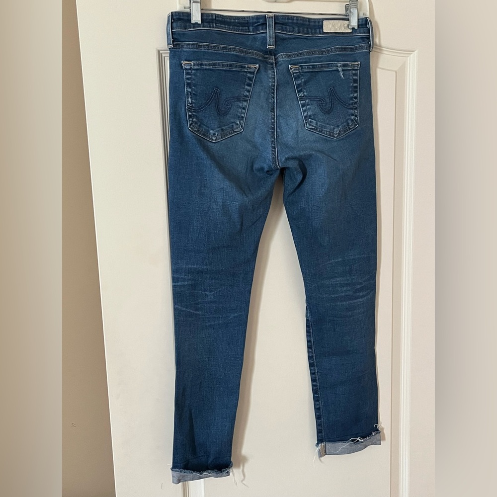 Ag Adriano Goldschmied Designer Skinny Jeans Medium Wash Ankle Length - Picture 6 of 16